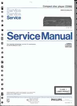 Philips cd-960 service manual PDF (Dutch)